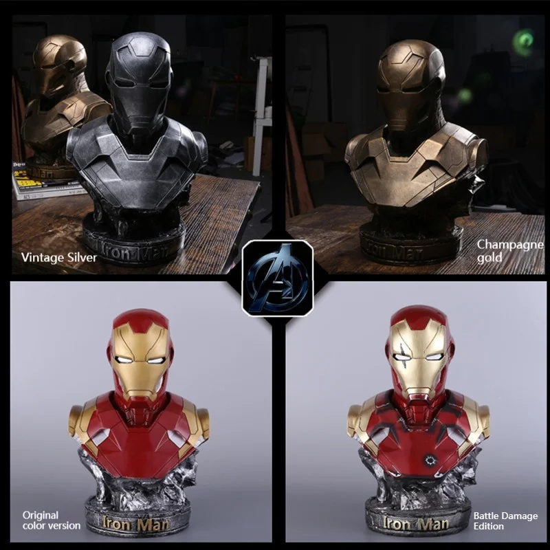 

Iron Man Black Panther mk46 bust can be illuminated model statue 1 to 1 decorative decoration large handwork restoration 2024new