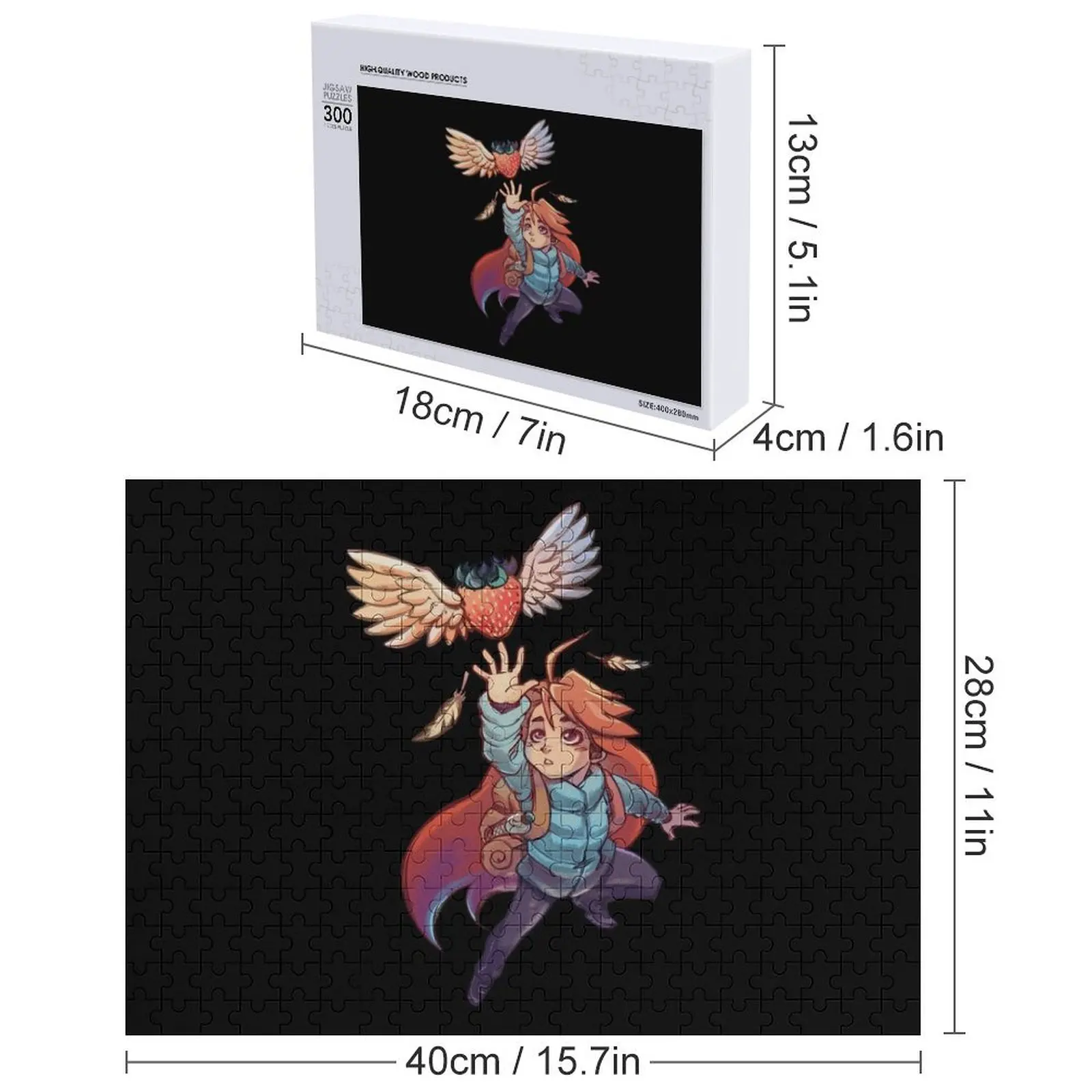 Madeline & Strawberry - Celeste Puzzle Drewniane z Własnym Zdjęciem, Puzzle Zwierzęce