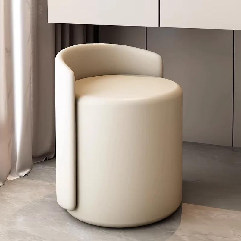 Make-upkruk, huishoudelijke kaptafelkruk, moderne woonkamer lage ronde kruk