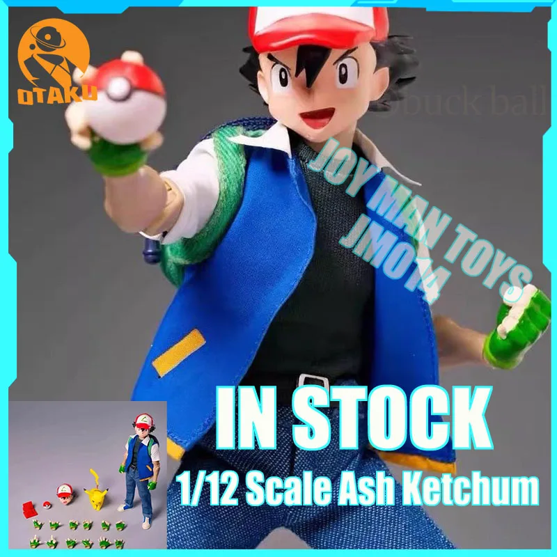 

Игрушки Joy Man Ash Ketchum, аниме-фигурка Jm014, масштаб 1/12, подвижный дизайн тела, Tamer, 6 дюймов, модель мужского солдата, подарки для команд