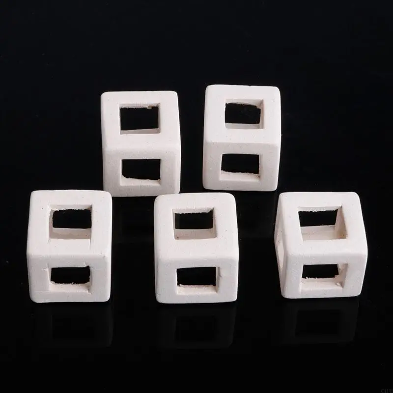 C1Fe Aquarium Decorations Fish for Tank Ceramic Cuber Cave Cave Fish for Tank charm for shrimp cichlid للعب إخفاء