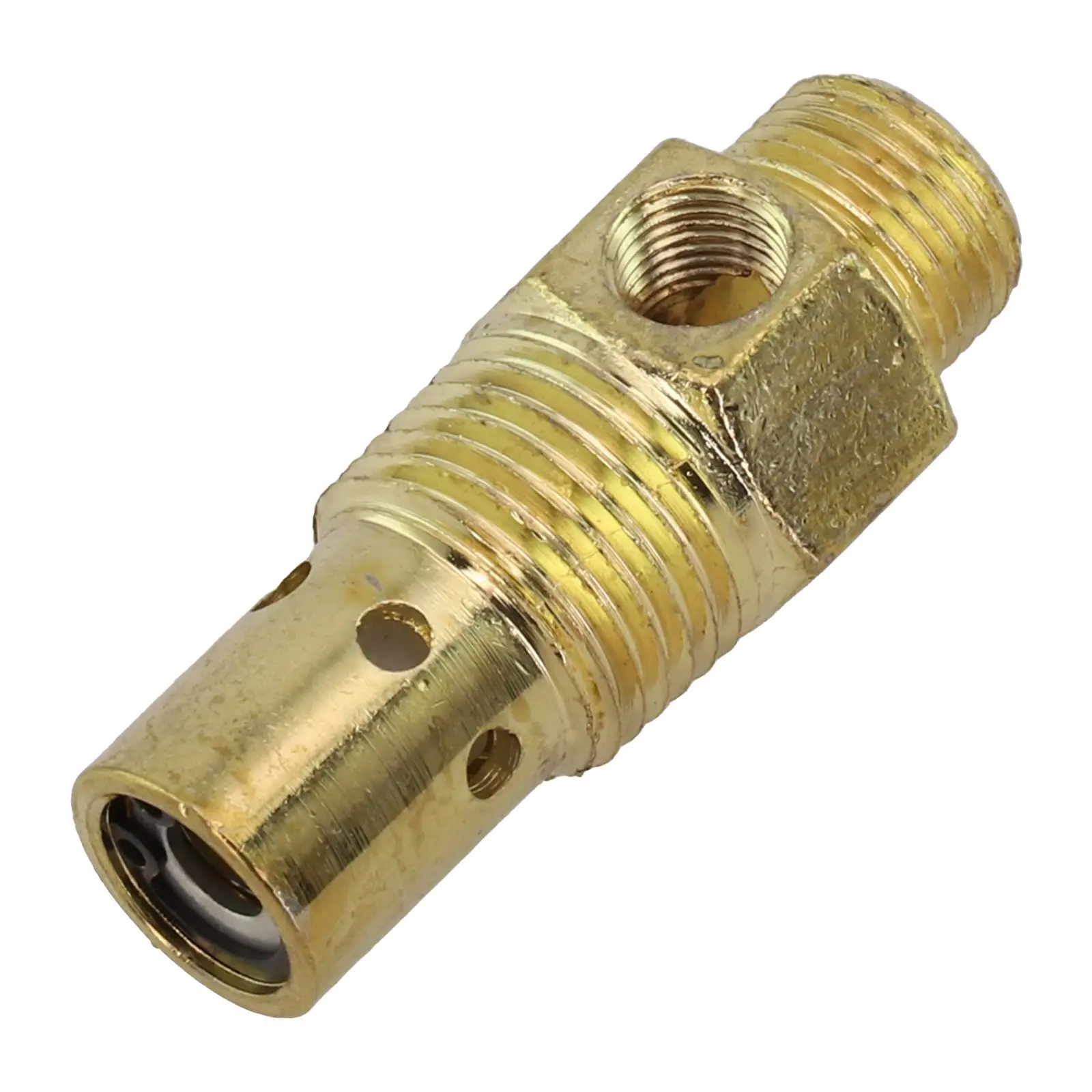 For Compressor Pump G1/2 Compression Thread G3/8 Male Threaded Valve Unloader Line Input Brass Color Gold Color