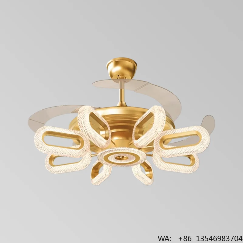 Wholesale Modern Ceiling Fans with Lights and Remote Control DC Reversible LED Dimmable 6 Speed 4 Blades for Bedroom