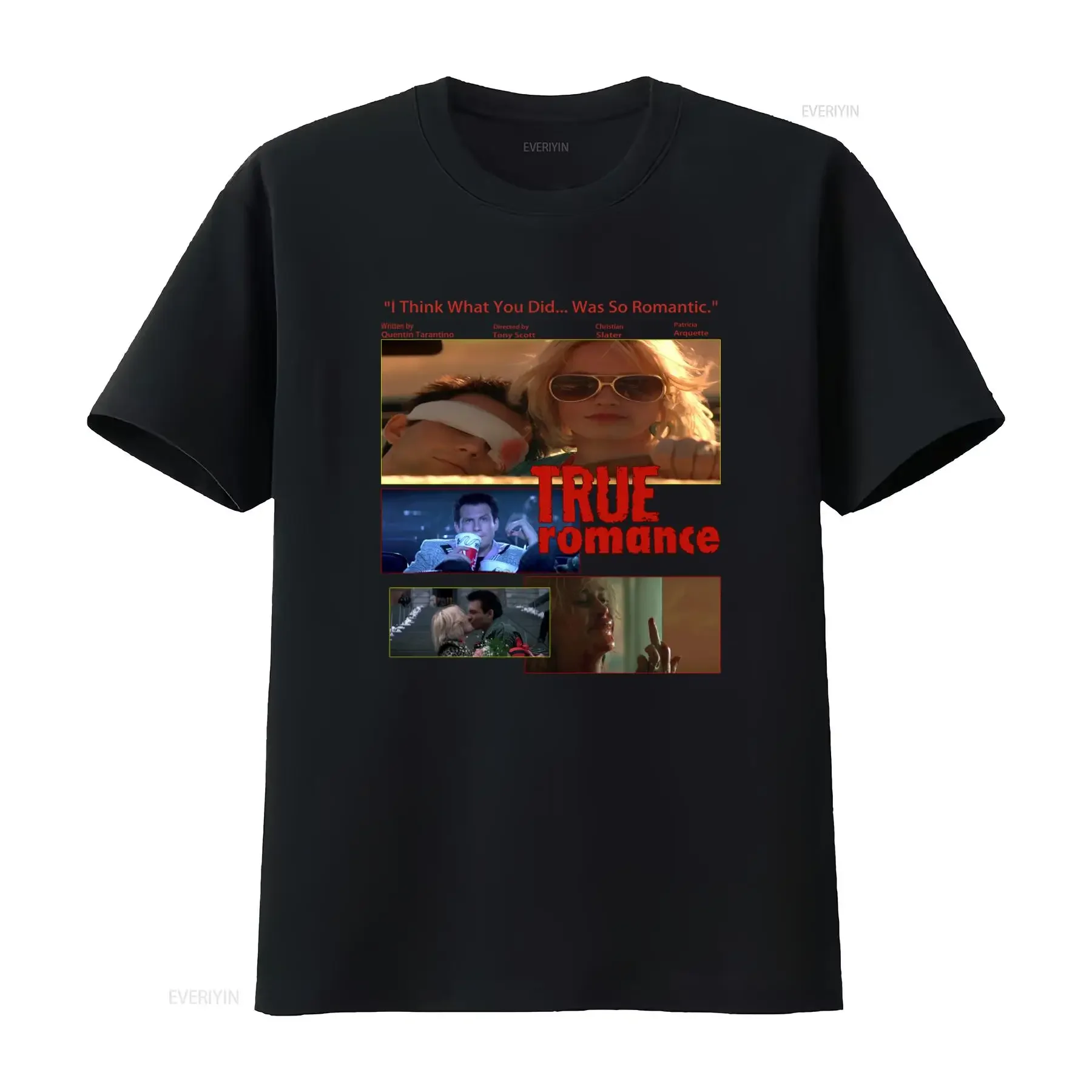 トゥルーロマンス映画-tシャツ-クエンティン・タランティーノファン向け-クラシック映画愛好家向け-完璧な90年代アクション-誕生日プレゼント-ヴィンテージ-ウォッシュド加工