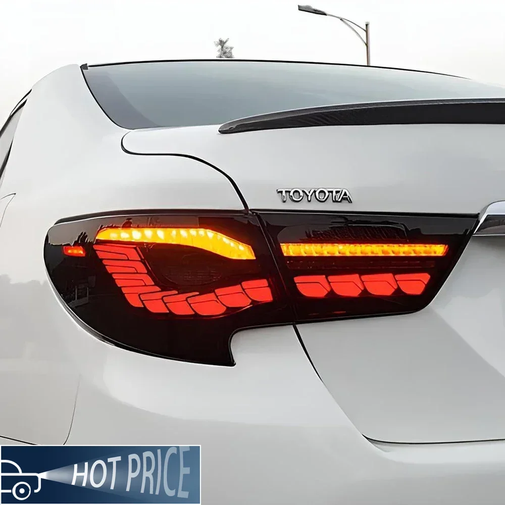 

Автомобильный задний фонарь для Toyota REIZ MARK X 2013-2017, новое обновление, светодиодный дизайн в виде чешуи дракона, плавный свет, динамический указатель поворота, аксессуары