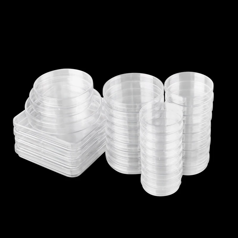 10 plastic petri dishes 35 60 70 90 100 120 150mm round/square sterile petri dishes for chemical laboratory