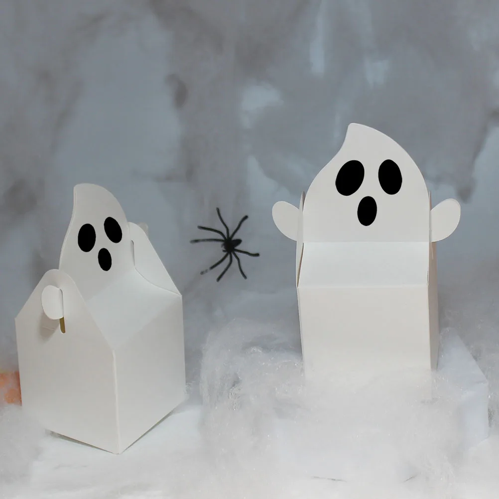 Ethereal Elegance: White Ghostly Candy Box | Versatile for Candy or Petite Presents | Ideal for Halloween Enthusiasts