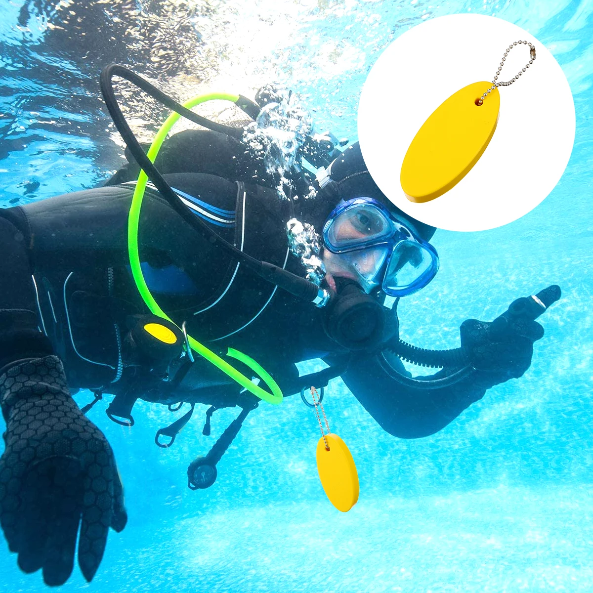 

3 Pcs Oval Keychain Keychains Floating Water Boating Keyring Buoy Pu Miss Novelty