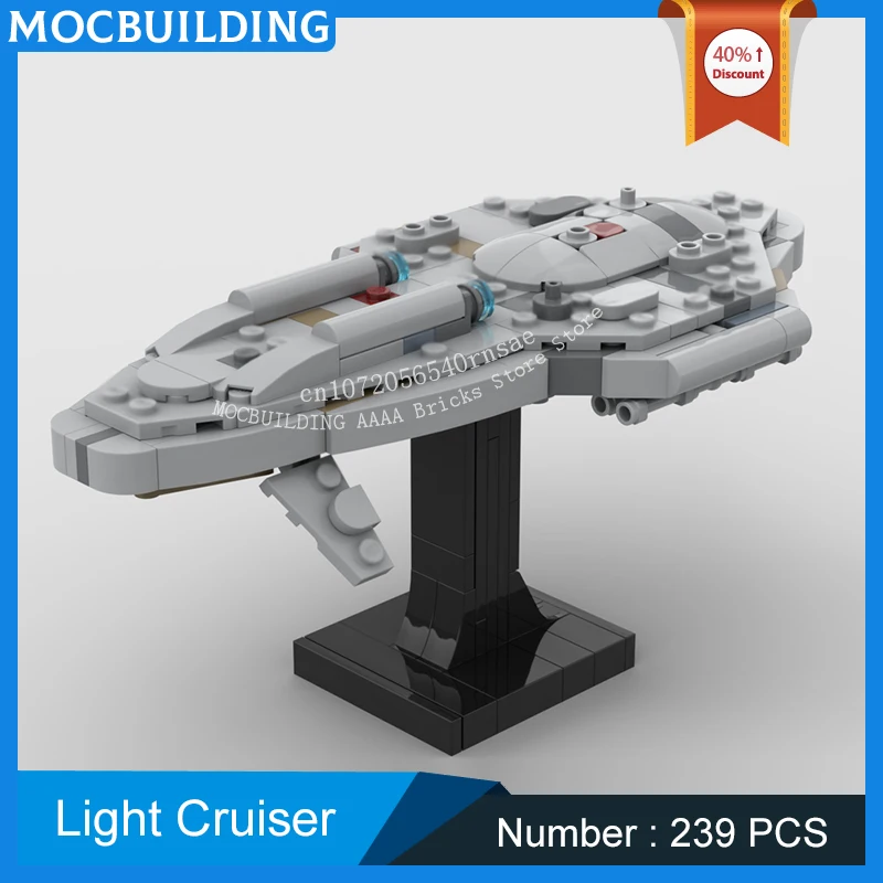 MOC Building Blocks Space Movie Series Light Cruiser Model DIY Assemble Bricks Creative Warship Toys Collection Display Gifts