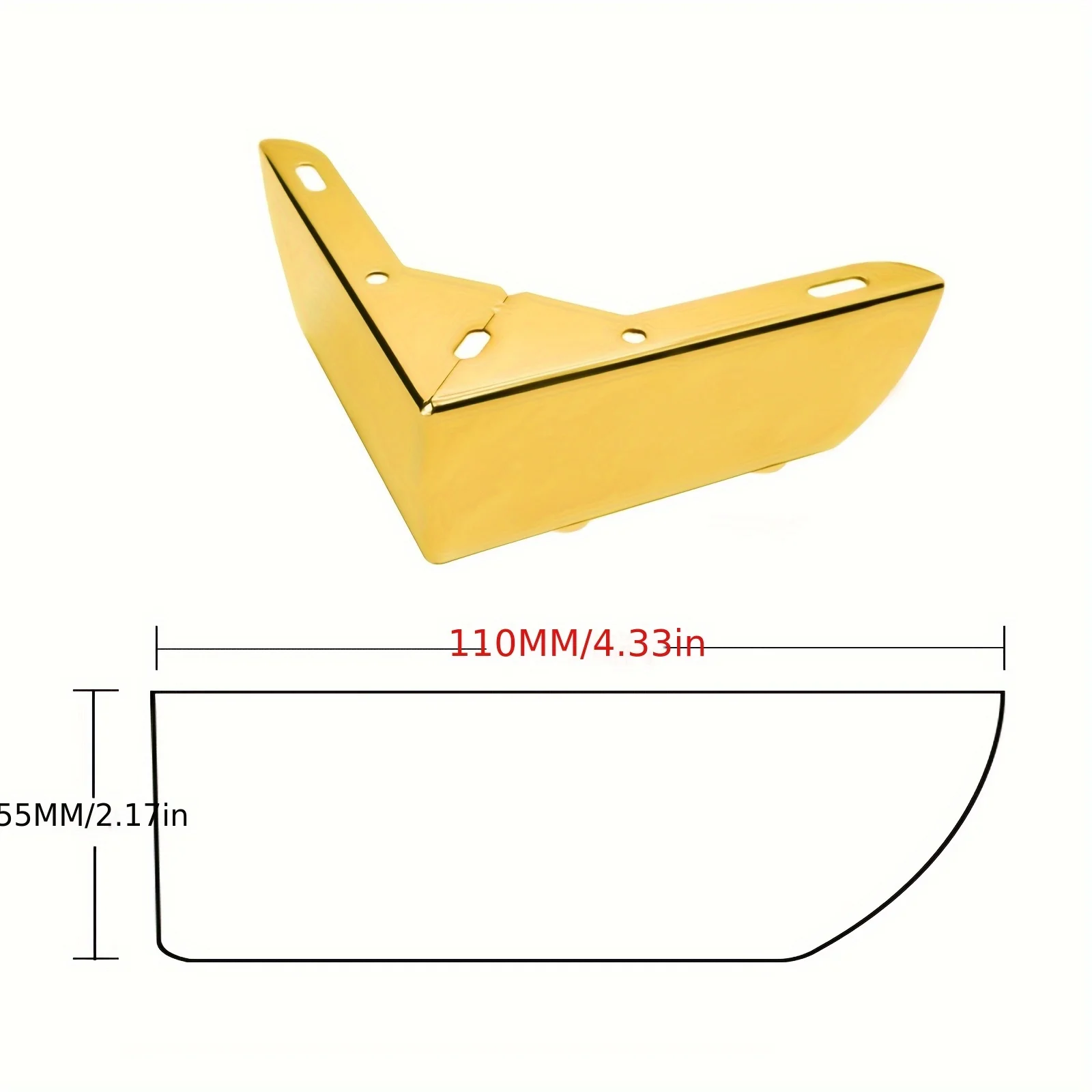 4Pcs Durable Heavy Load Bearing Furniture Legs Metal Cabinet Three-pronged Feet Triangle Sofa Legs DIY Furniture Hardware Legs image 6