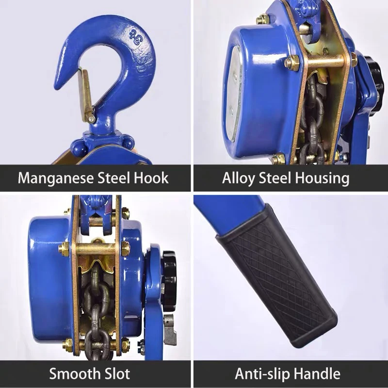 3T Portable Lever Block Inverted Chain Hoists Pulling Wrench Hoists Manual Lifting Chain Hoists Hand Chain Hooks Fasteners