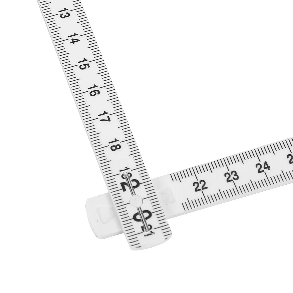 3PCS Plastic Folding Ruler White Multi Angle Foldable Measuring Stick Lightweigh 10 Fold Linear Measurement Tools Carpentry