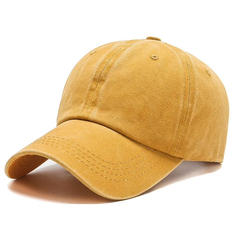 Unisex Versatile Solid Color Washed Light Plate Hat Men and Women's Casual Sports Baseball Hat Spring\Summer Sun Protection Hat