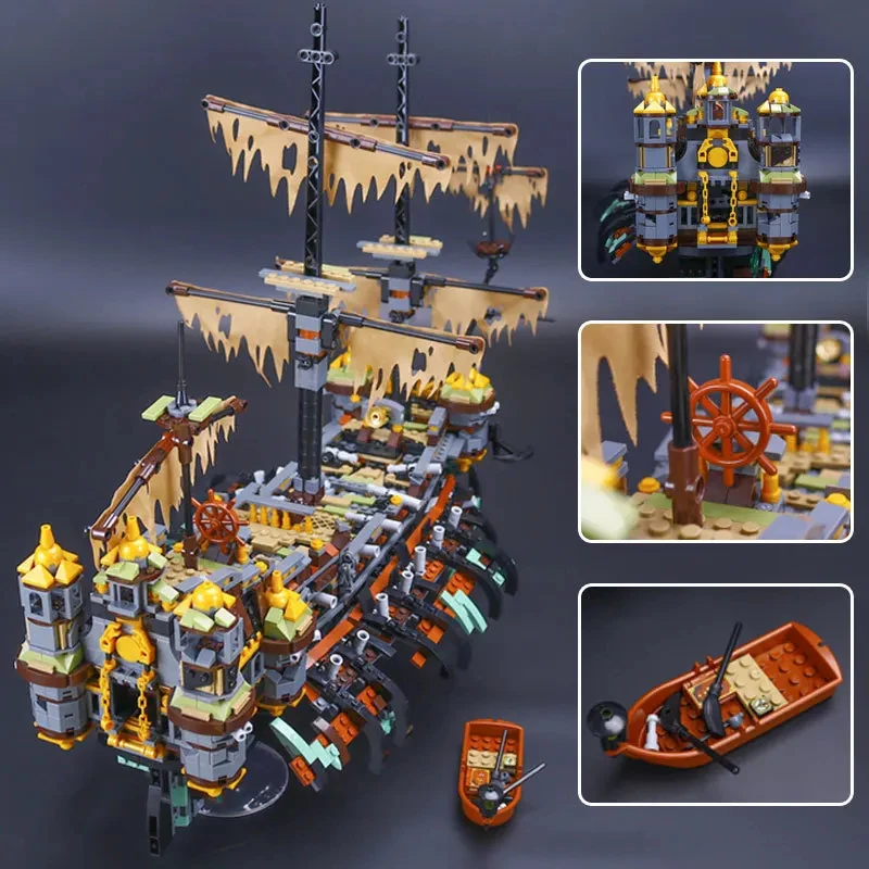 

2026 New Silent Mary Ship Model Building Blocks, Children's Anne Early Education DIY Medieval Toy, Birthday Gift, Pirate Ship