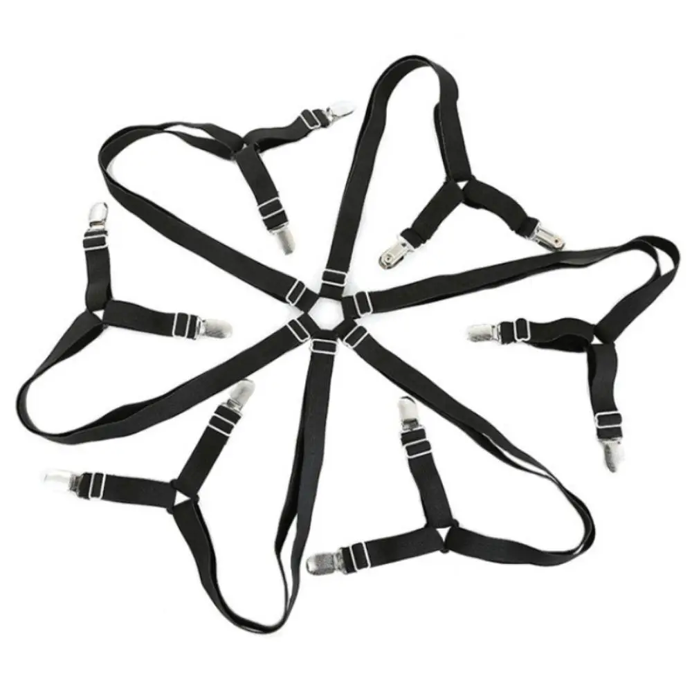 12 Clips Adjustable Elastic Bed Sheet Holder Mattress Clip Fasteners Cover Blankets Non-Slip Fixing Strap Grippers