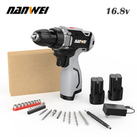 NANWEI Rechargeable Hand-held Electric Mini Screwdriver Multifunctional Impact Drill for home use