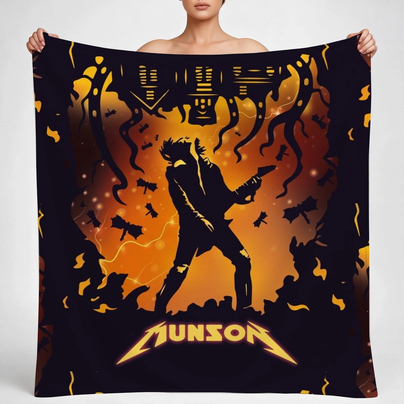 Eddie Munson Throw Blanket couch cozy soft plush fuzzy picnic outdoor blanket