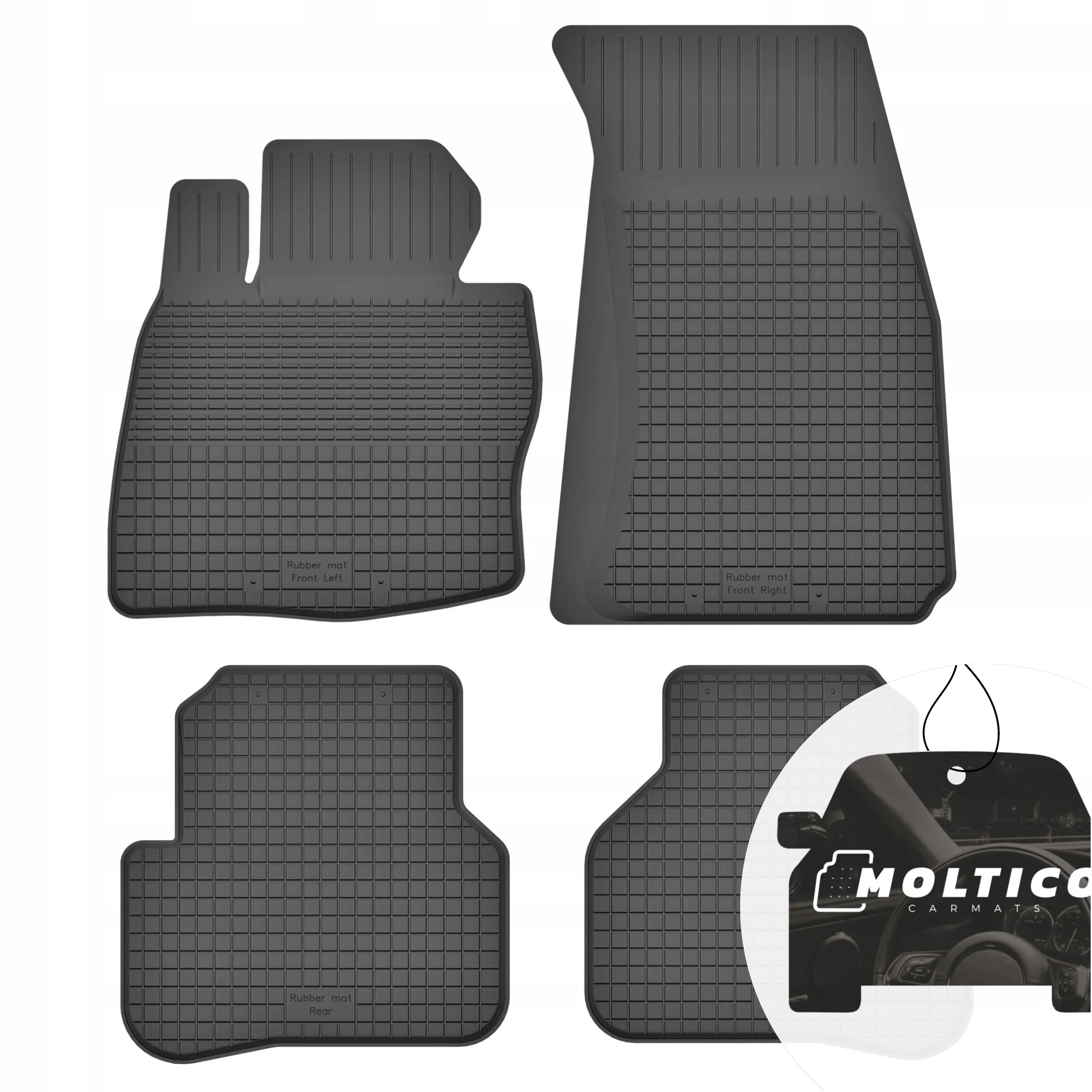 Rubberen matten, geschikt voor de Kia Sportage IV vanaf 2016, complete set inclusief rand.