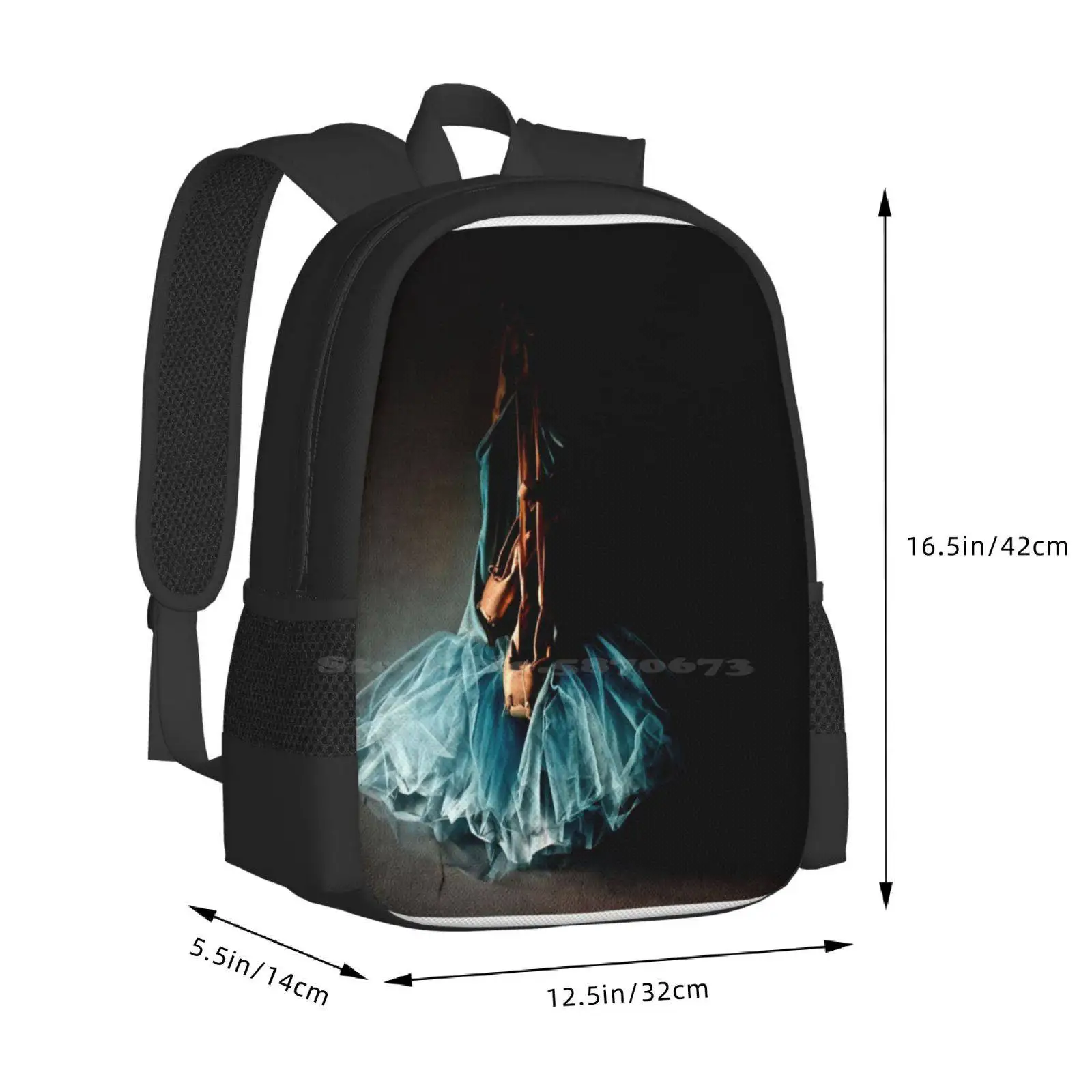 Dramatic Ballet Tutu On Old Wall Fashion Pattern Design Travel Laptop School Backpack Bag Old Ballet Dramatic Dance Classical