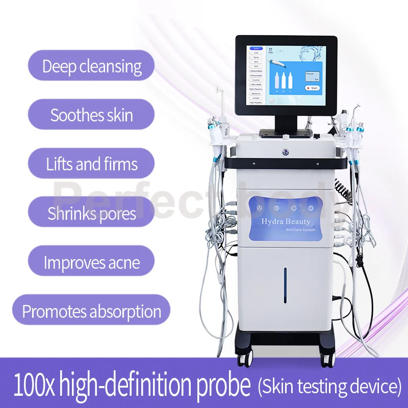 プロ仕様15in1ハイドラオキシジェンフェイシャル洗浄機 ハイドロウォーターピーリング バキューム吸引 毛穴吸引器 サロン・スパ用