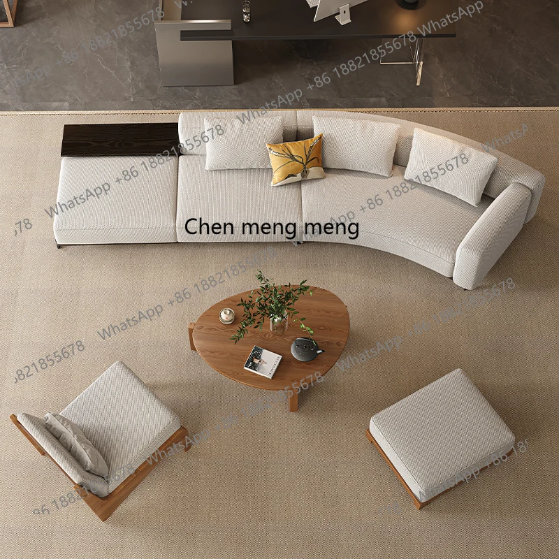 

New Chinese-style office sofa coffee table tea table integrated living room home sofa high-end