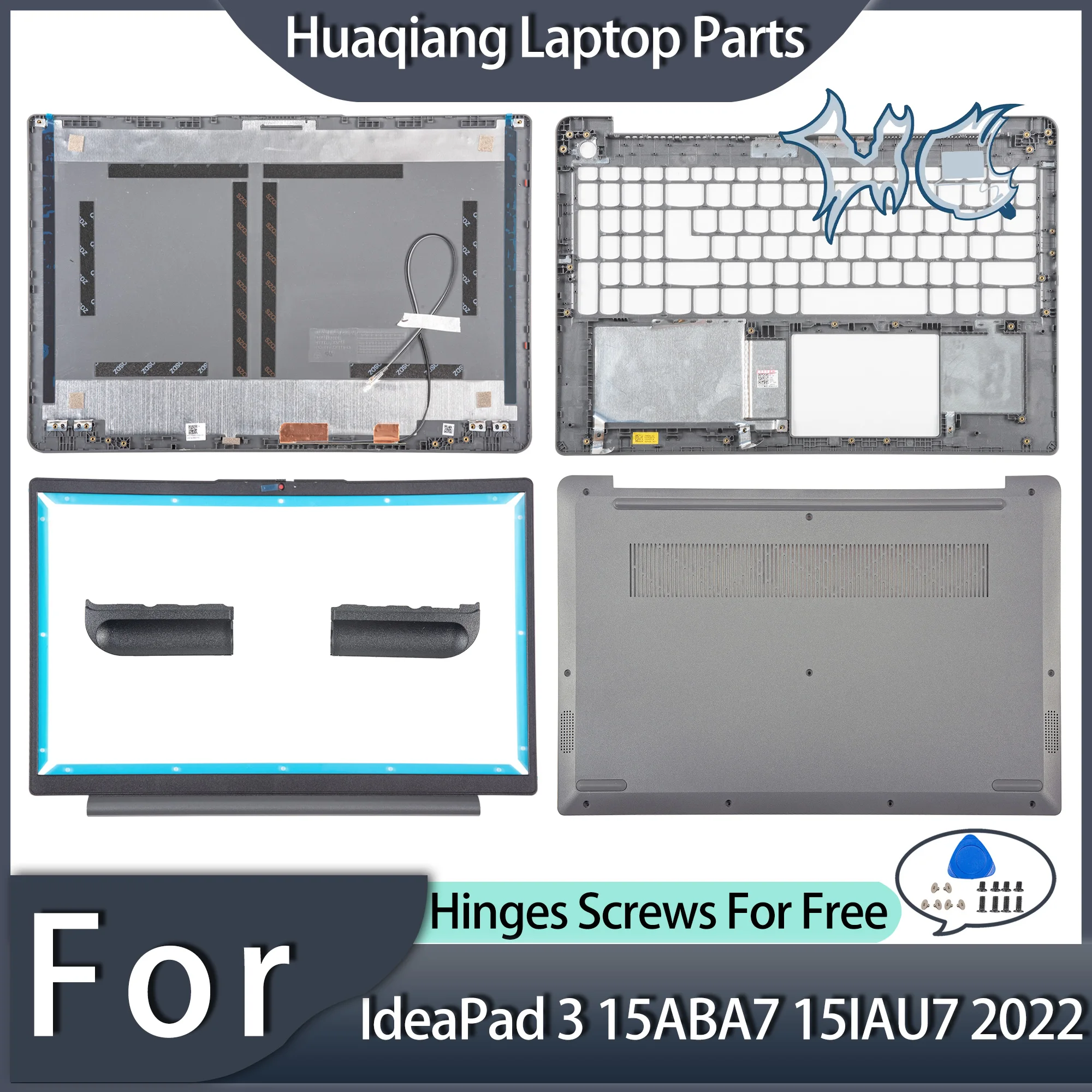 

Parts For Ideapad 3-15ABA7 15IAU7 2022 LCD Back Cover Front Bezel Palmrest Bottom HingeCover Replace Gray