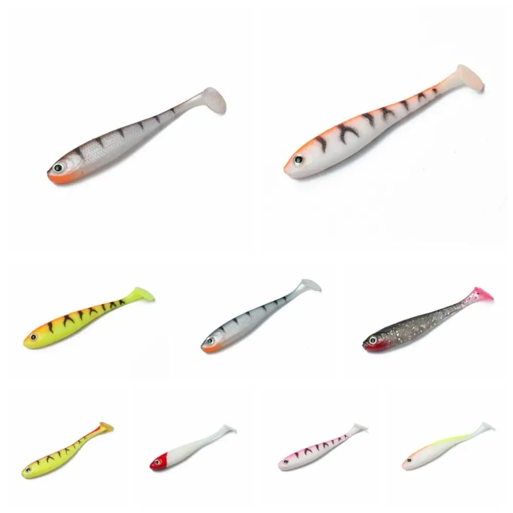 5PCS 7cm/2.1g T-tail Soft Bait Artificial Silicone Paddle Tail Swimbaits Pesca Sinking Biomimetic Fish Bait Sea