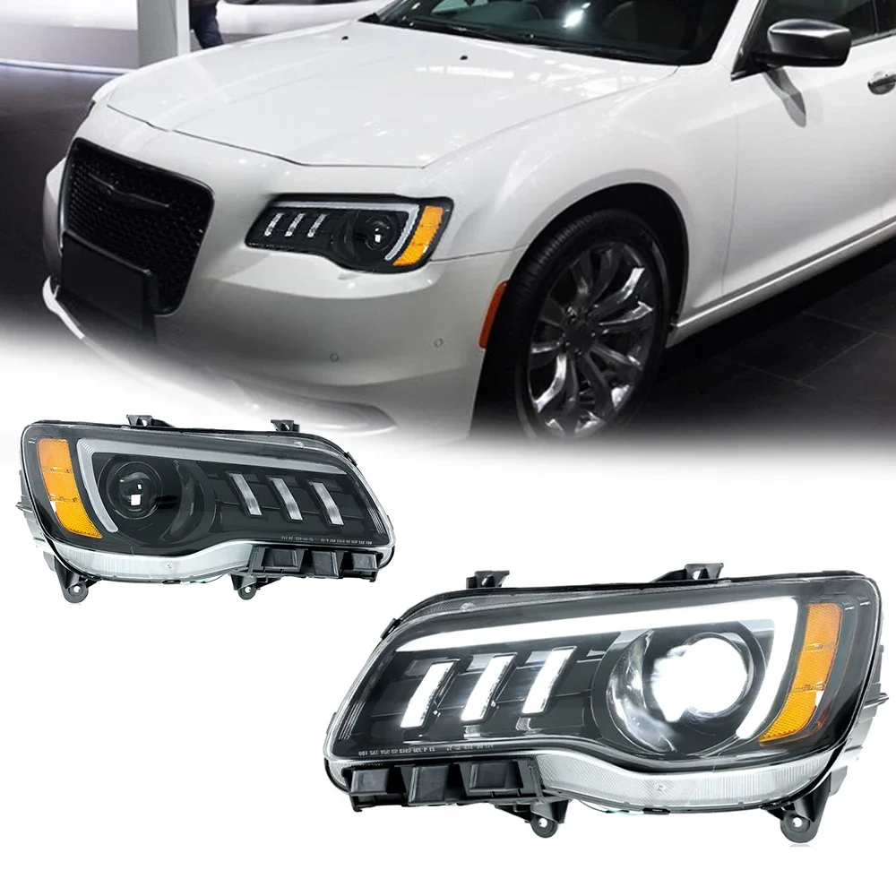 

Стайлинговые светодиодные фары для Chrysler 300C 11-17, новый стиль, светодиодные DRL, автомобильные фары в сборе, аксессуары для сигнала, модифицированная лампа