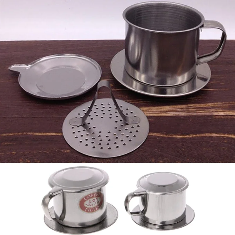 Vietnamese Coffee Filter Stainless Steel Maker Pot Infuse Cup Serving Delicious