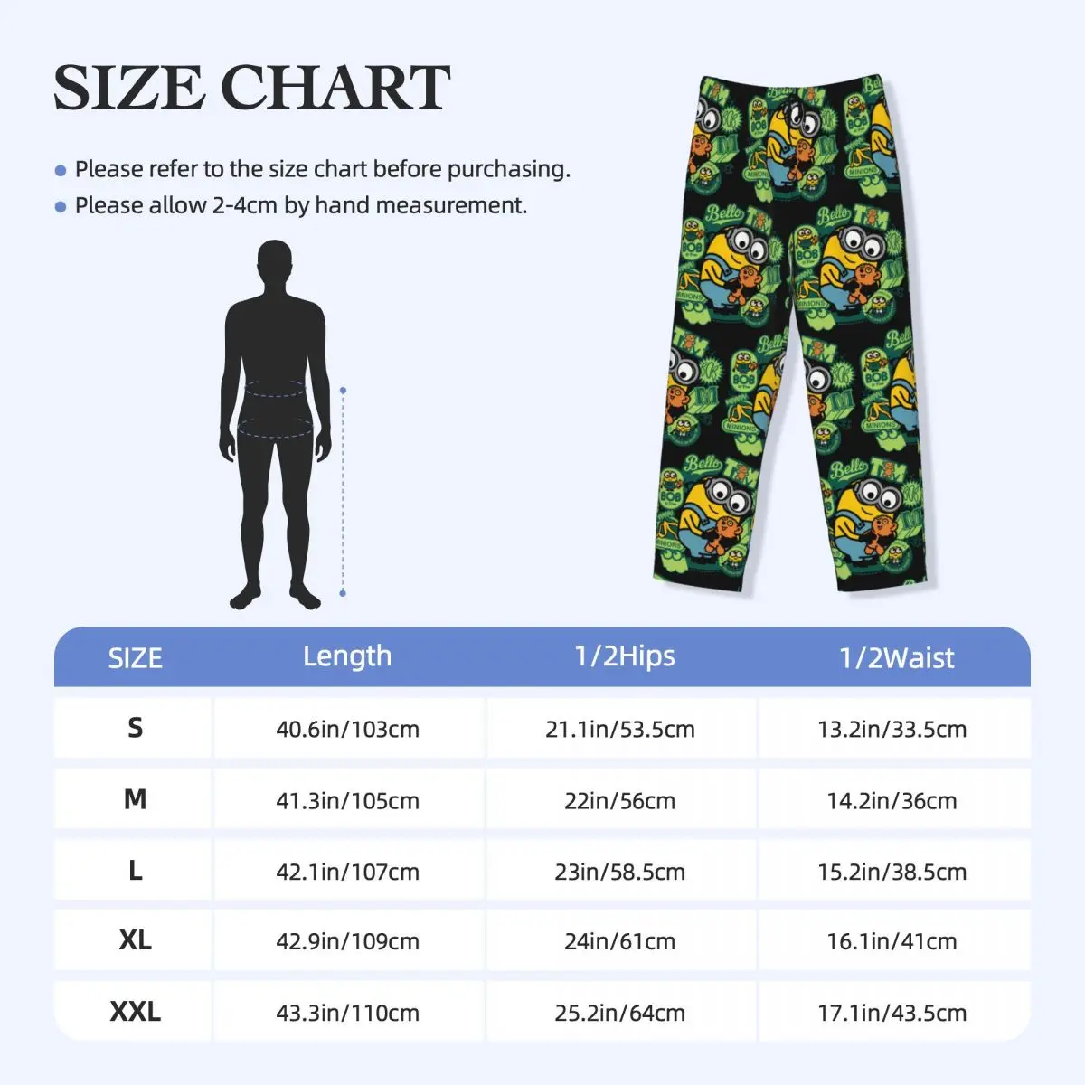 Custom Men's Minions The Rise Of Gru Pajama Pants Printed Sleep Sleepwear Bottoms with Pockets