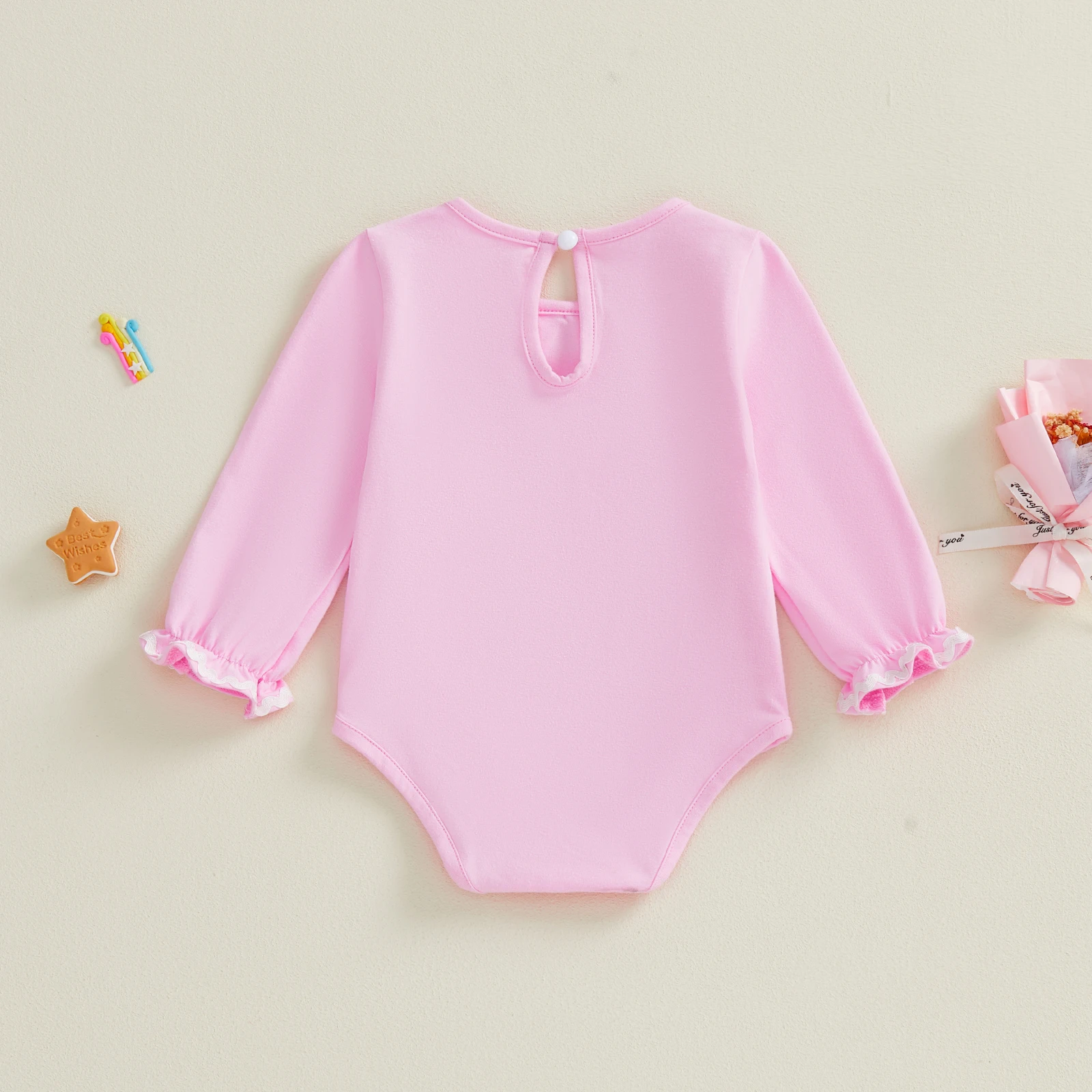 

Spring Newborn Infant Baby Girls Fall Romper Letter Boot Print Doll Collar Long Sleeve Bubble Jumpsuit Western Clothes