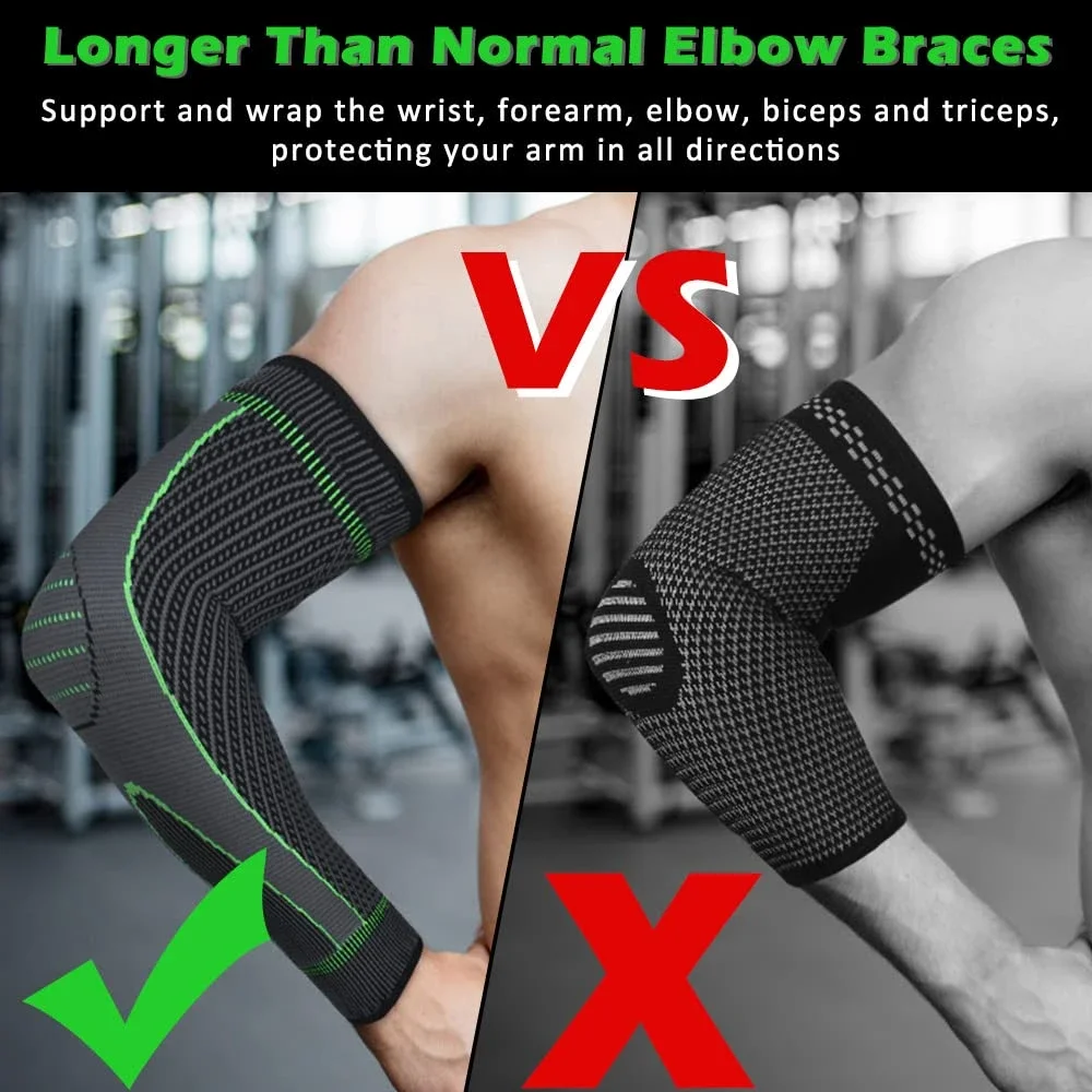 1Pcs Elbow Braces Compression Arm Sleeves for Men & Women,Non-Slip Breathable Arm Support for Tendonitis,Arthritis,Weightlifting