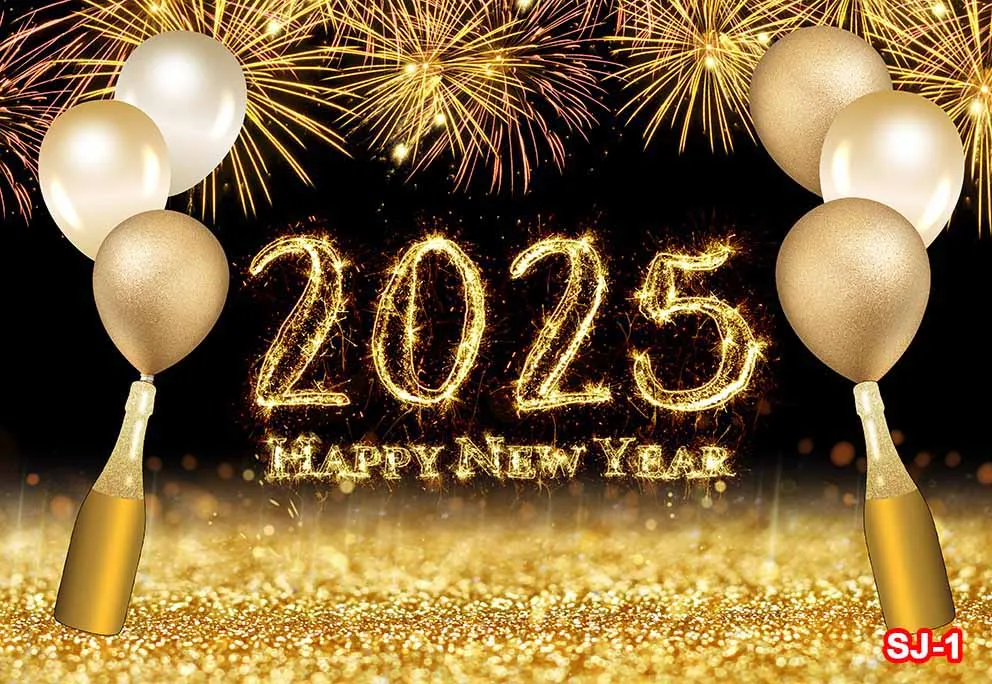 2025년 새해 복 많이 받으세요 크리스마스 사진 촬영 장식 배경 축하 파티 가족 포스터 사진 스튜디오