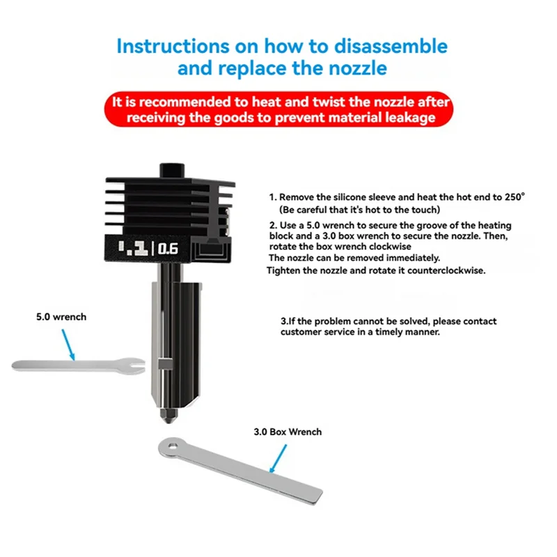 

Прочная усовершенствованная стальная печатающая головка диаметром 0,6 мм и модернизация Hotend для Bambu Lab H2D, быстрая печать и простая замена сопла, усовершенствованный сталь 0,6 мм