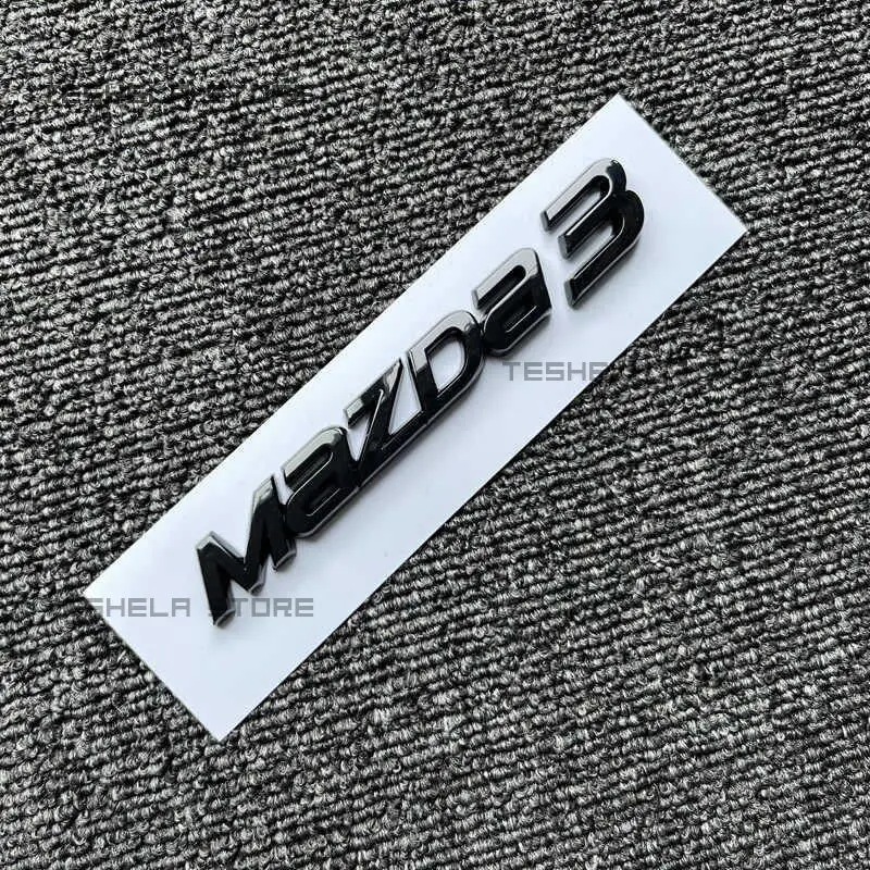 Immagine 4: Per MAZDA3 2014-2015 2016 2017 2018 2019 Griglia Frontale Nera, Emblema Cofano, Paraurti Posteriore, Accessori Auto per Bagagliaio