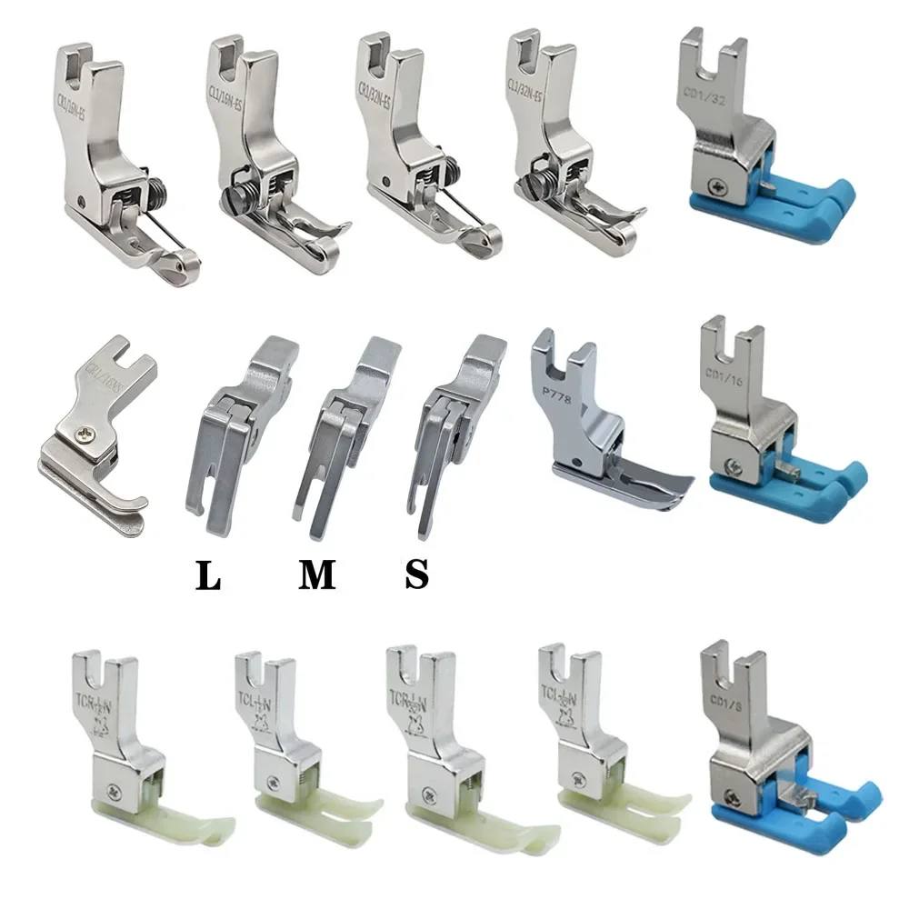 Industrial Sewing Machine Presser Foot Compensating Feet Left/Right High Low Edge Guide Flat Sewing Spare Part Collection