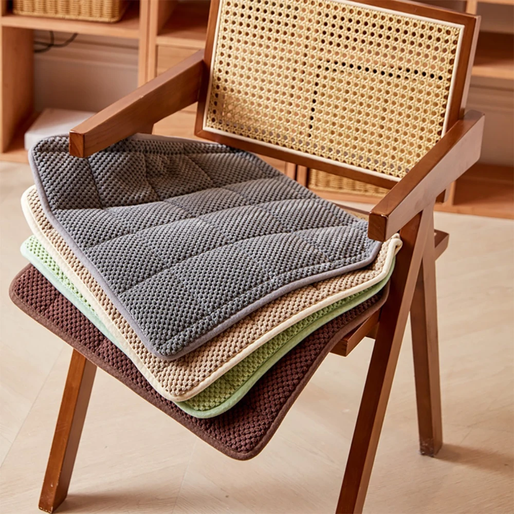 Winter Thickened Corduroy Chair Cushion Student Classroom Office Seat Pad Square Mat for Kitchen Dining Room 방석 두꺼운 Sitzkissen