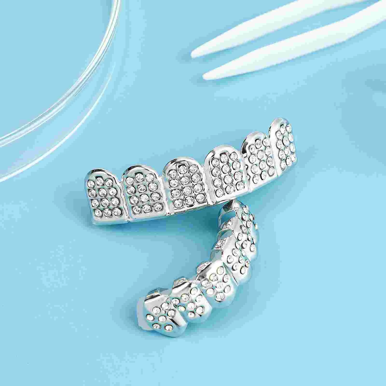  Shiny Teeth Decoration Supplies Rhinestone Brace Tooth Socket Rhinestones Accessorie