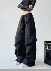 Vintage Baggy Cargo Pants Y2k 2000s Woman Oversized Harajuku Streetwear 2025 Korean Fashion Hip Hop Pleated Trousers Autumn