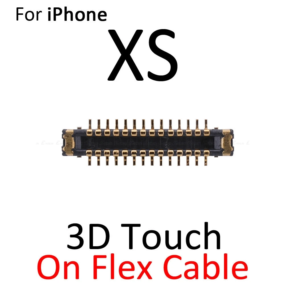 2pcs\\lot Inline FPC Connector For iPhone X XR XS Max LCD Display 3D Touch Screen On Logic Motherboard Flex Cable Mian Board