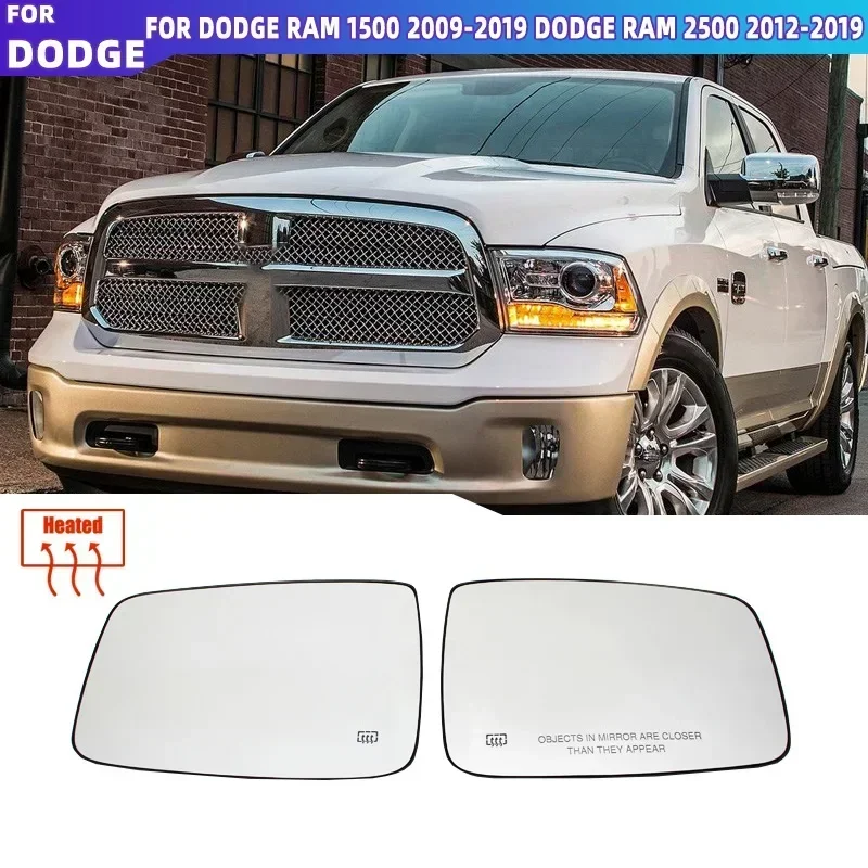 1PCS Auto Spiegel Glas Für Dodge Ram 1500 2500 2010-2019 Beheizte Seite Flügel Rückspiegel Glas