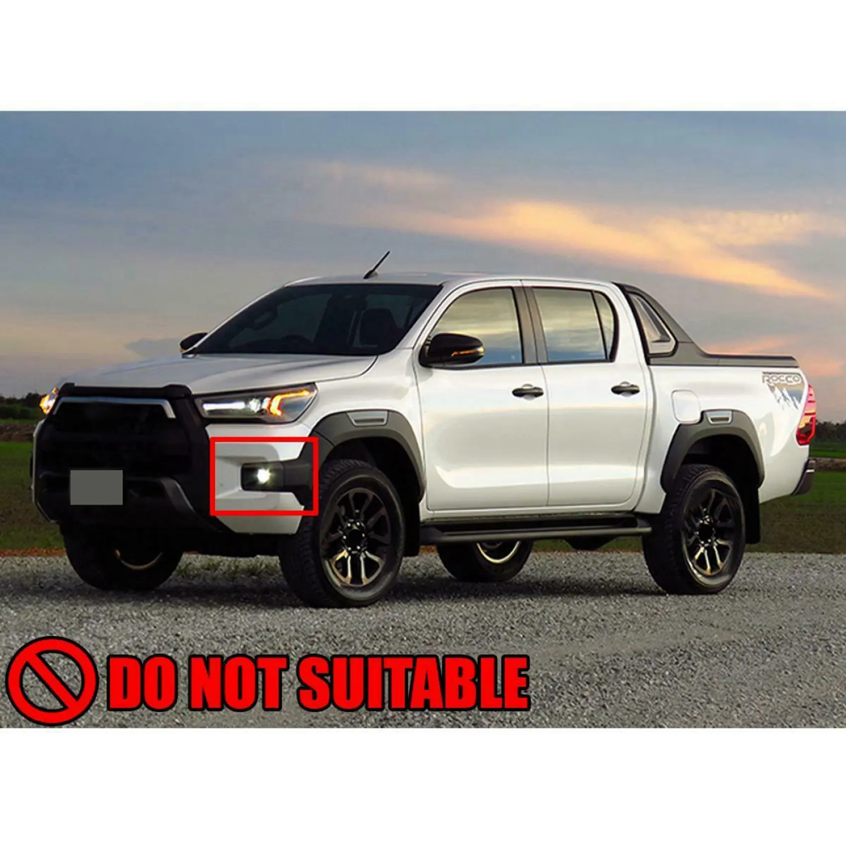 Lively- 4X for Toyota Hilux Revo 2020 2021 LED DRL Daytime Running Lights with Turn Signal Bumper Fog Light Driving Lamp