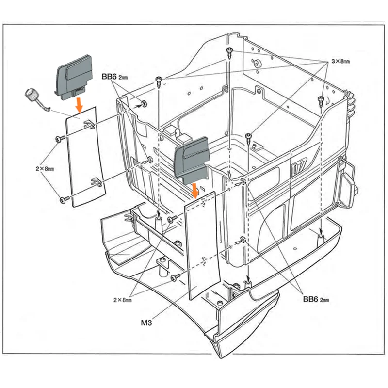 1:14th Scale Simulation Spoiler with Metal Wheel Eyebrow Patch for Tamiya RC Truck SCANIA R730 R620 R470 R560
