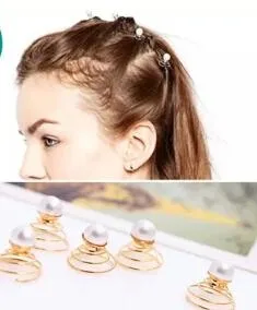 Imitação de pérola hairpin virar a parafuso prato pequeno acessórios para o cabelo adorável delicado jóias de casamento acessórios de moda atacado