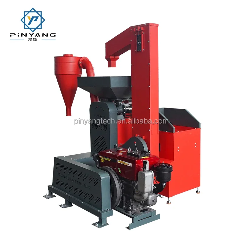 6NF-1000 Double Roll Combined Rice Miller With Auto Feed Elevator Small Rice Mill