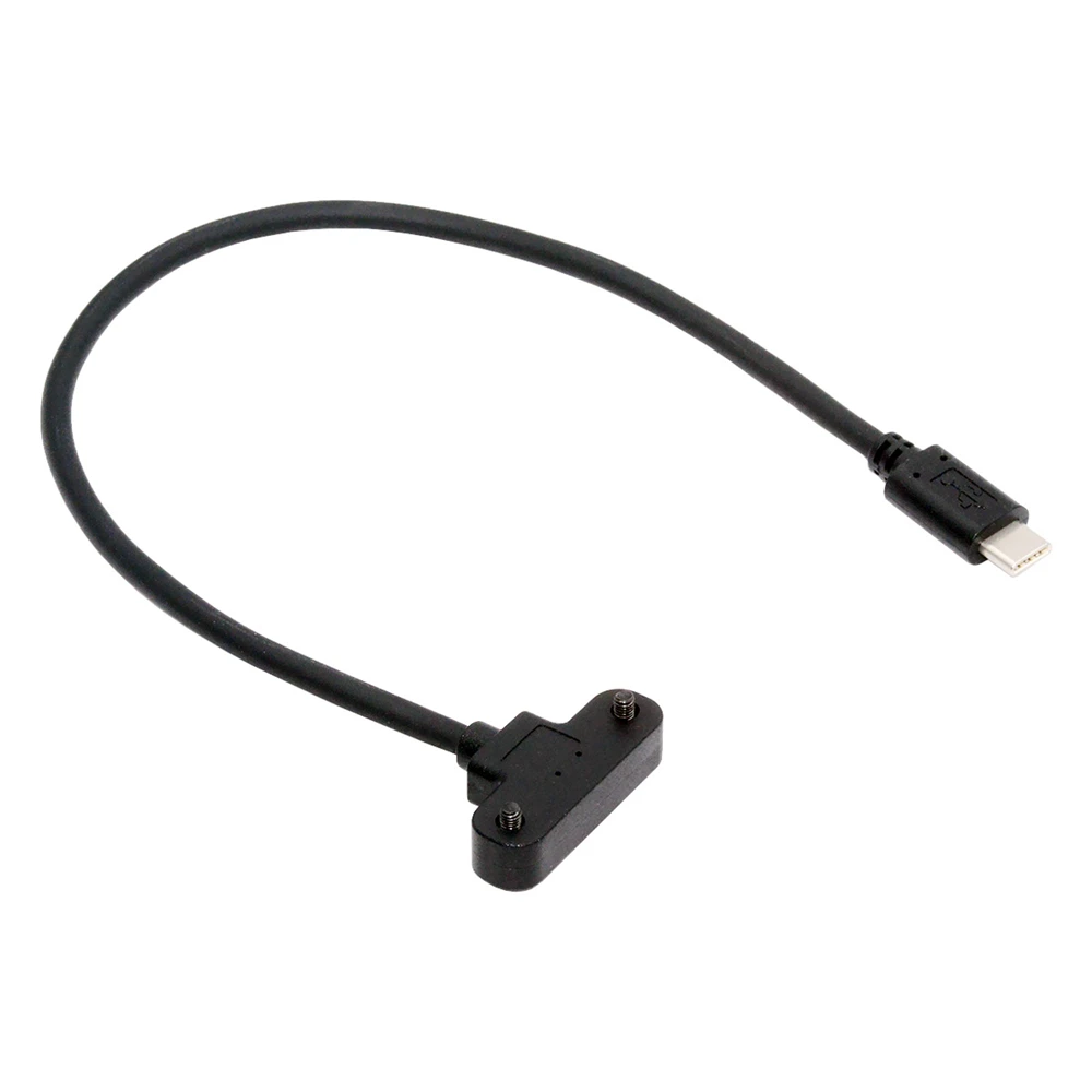 ZIHAN USB-C 카메라 VR용 C 타입 수-업 앵글 암 익스텐션 데이터 나사 잠금 케이블, 480Mbps