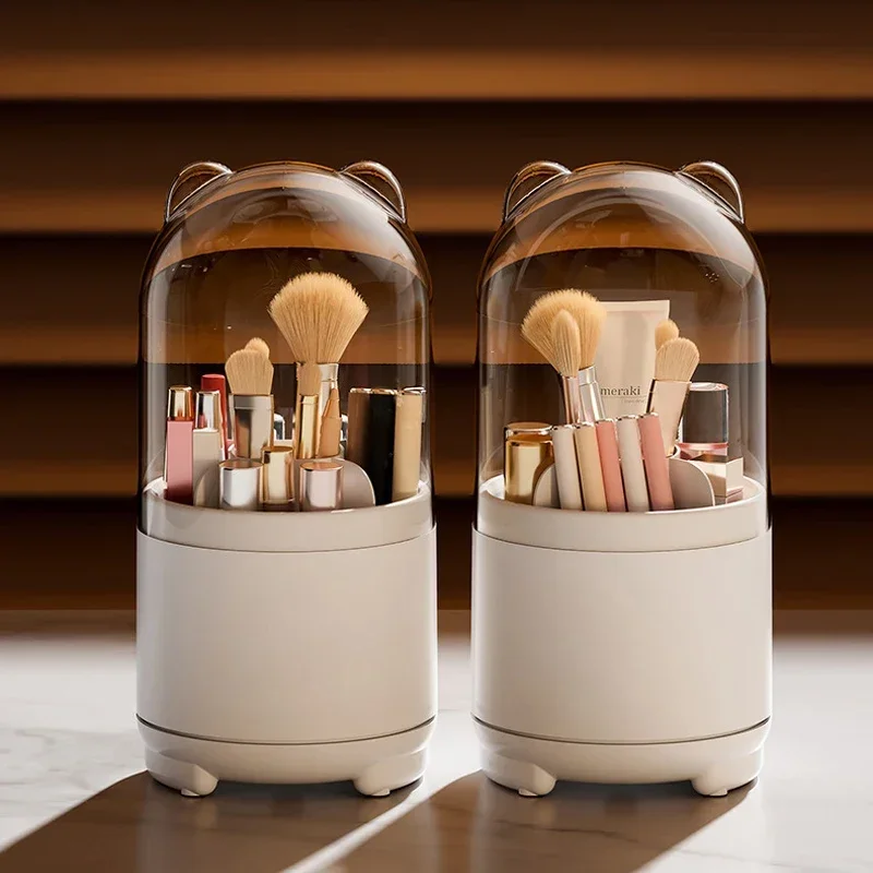 360° Rotating Makeup Brush Storage Box Desktop Cosmetic Brushes Organizer Lipstick Eyebrow Pencil EyeShadow Brush Holder New