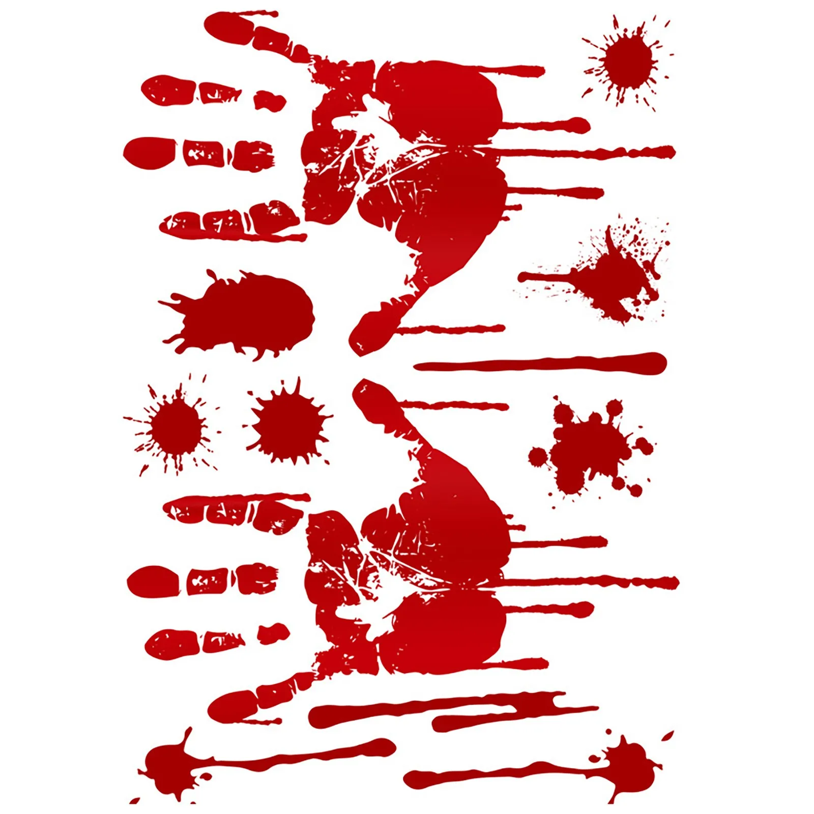 Halloween Horror Wall Stickers Blood Hand-Painted Door Stickers Holiday Party Atmosphere Decoration Props Window Bathroom Shadow