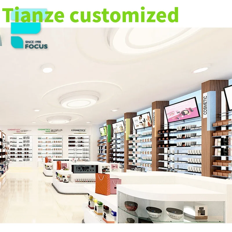 Diseño de interiores de farmacia de estante de exhibición de farmacia de tienda médica de farmacia personalizada-Drugstore