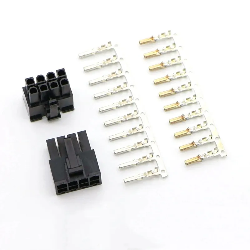 4.2mm 5557 CPU ATX 8Pin Male Connector with 10pcs Terminal Pins for PC Modding DIY Extension Modular Cable